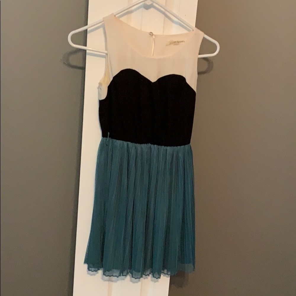 Girls black and blue dress
